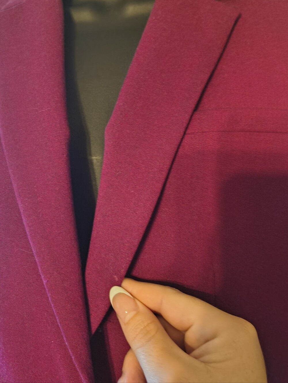 Banana Republic Long and Lean Single Button Blazer Magenta Berry Purple Size 4 - Picture 7 of 16